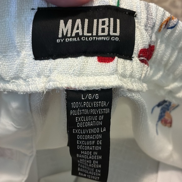 Malibu By Drill Clothing Shorts Men's Large Textured Linen Look Snail Mushroom - Picture 4 of 4